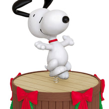 Load image into Gallery viewer, Mini The Peanuts® Gang Dancing Snoopy ShowToppers Musical Tree Topper With Light, 4"
