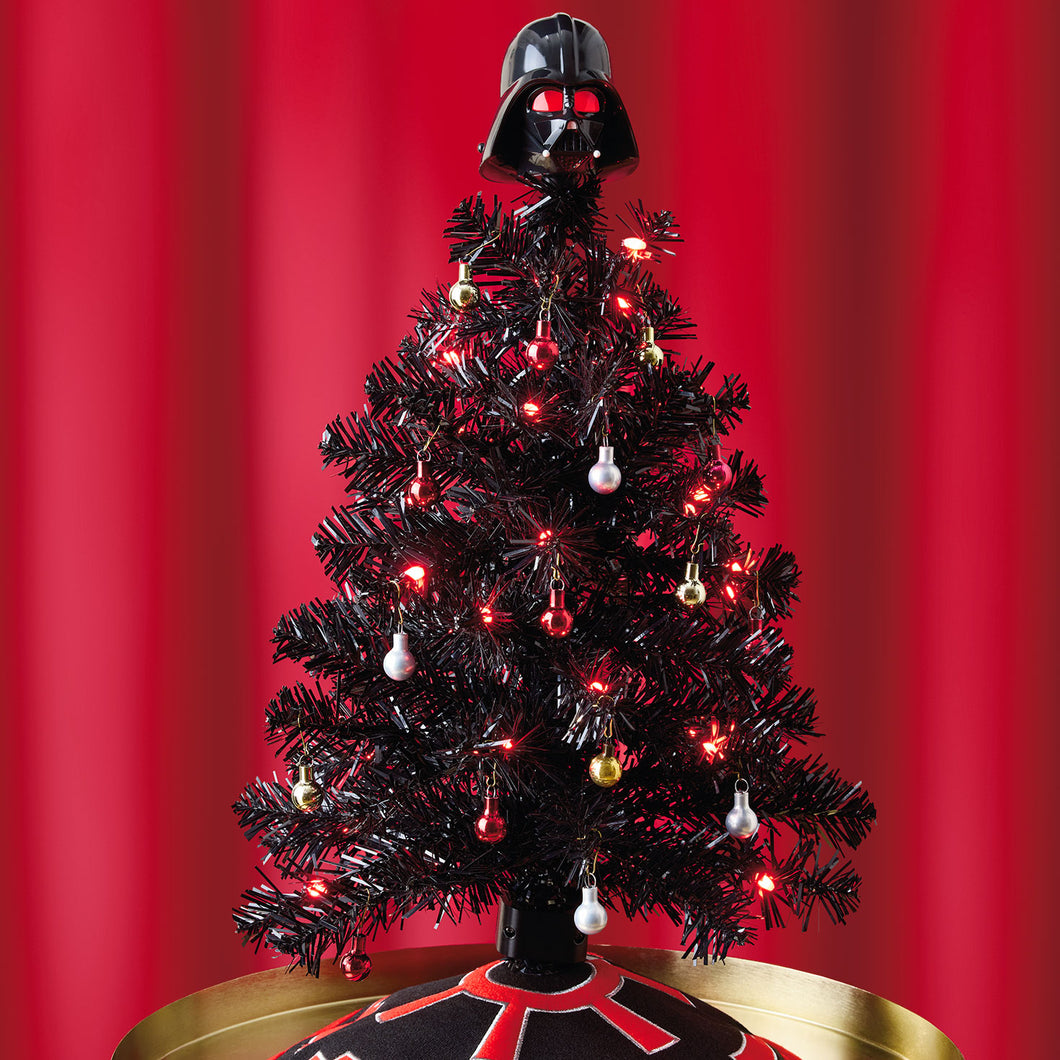 Mini ShowToppers Black Christmas Tree With Light, 17