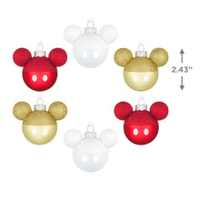 Load image into Gallery viewer, Disney Mickey Mouse Glass Ornaments, Set of 6
