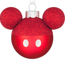 Load image into Gallery viewer, Disney Mickey Mouse Glass Ornaments, Set of 6
