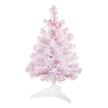 Load image into Gallery viewer, Miniature Pastel Pink Pre-Lit Christmas Tree, 18.75&quot;
