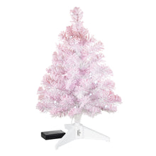 Load image into Gallery viewer, Miniature Pastel Pink Pre-Lit Christmas Tree, 18.75&quot;
