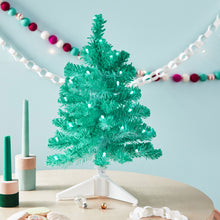 Load image into Gallery viewer, Miniature Mint Green Pre-Lit Christmas Tree, 18.75&quot;
