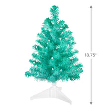 Load image into Gallery viewer, Miniature Mint Green Pre-Lit Christmas Tree, 18.75&quot;
