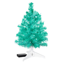Load image into Gallery viewer, Miniature Mint Green Pre-Lit Christmas Tree, 18.75&quot;
