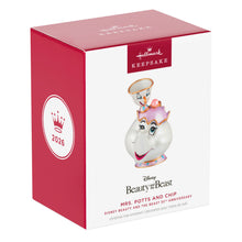 Load image into Gallery viewer, Disney Beauty and the Beast 35th Anniversary Mrs. Potts and Chip Ornament
