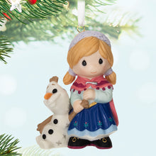 Load image into Gallery viewer, Disney Precious Moments Frozen Anna and Olaf Porcelain Ornament
