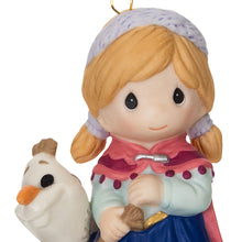 Load image into Gallery viewer, Disney Precious Moments Frozen Anna and Olaf Porcelain Ornament
