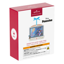 Load image into Gallery viewer, Disney Pinocchio 85th Anniversary Geppetto’s Wish Come True Papercraft Ornament With Light
