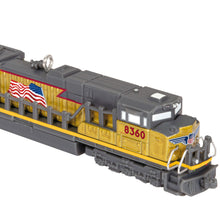 Load image into Gallery viewer, LIMITED QUANTITY - Lionel® Trains Union Pacific Legacy SD70ACE Metallic Gold Metal Ornament
