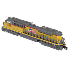 Load image into Gallery viewer, LIMITED QUANTITY - Lionel® Trains Union Pacific Legacy SD70ACE Metallic Gold Metal Ornament
