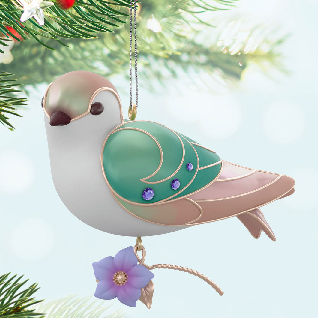 LIMITED QUANTITY - The Beauty of Birds Lady Violet-Green Swallow Ornament
