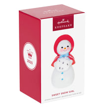 Load image into Gallery viewer, LIMITED QUANTITY -Sweet Snow Girl Porcelain Ornament
