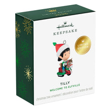 Load image into Gallery viewer, LIMITED QUANTITY - Mini Welcome to Elfville Tilly Ornament, 1"

