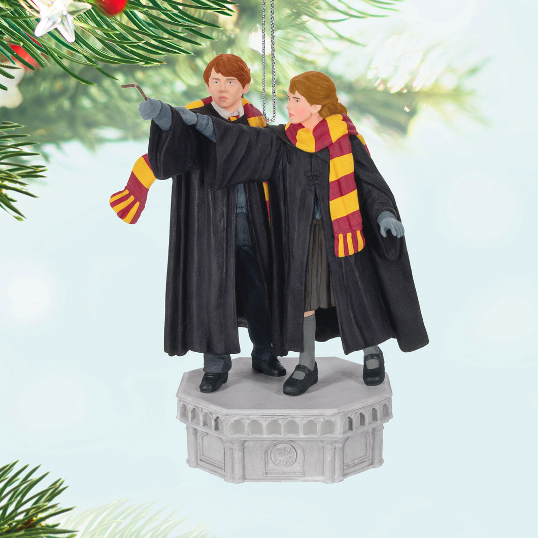 Harry Potter and the Chamber of Secrets™ Collection Ron Weasley™ and Hermione Granger™ Ornament With Light and Sound