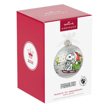 Load image into Gallery viewer, Peanuts® 75th Anniversary Special Edition Glass Ornament
