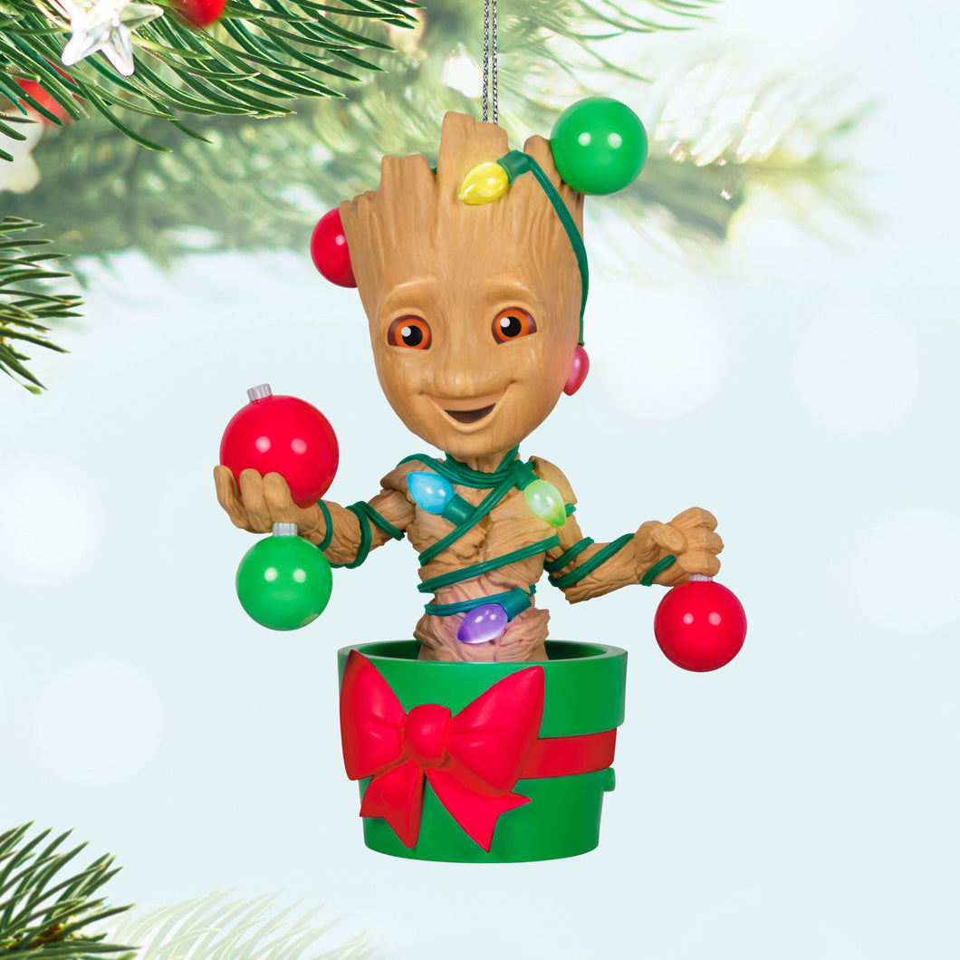 Marvel Guardians of the Galaxy O Christmas Groot Ornament With Ligh