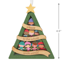 Load image into Gallery viewer, UNICEF Peace to the World Papercraft Ornament
