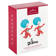 Load image into Gallery viewer, Dr. Seuss&#39;s The Cat in the Hat™ Thing One and Thing Two Ornaments, Set of 2
