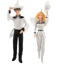 Load image into Gallery viewer, Barbie™ and Ken™ Western Stars Ornaments, Set of 2
