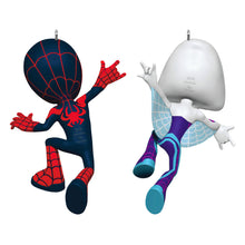 Load image into Gallery viewer, Marvel Spidey and His Amazing Friends Spin and Ghost-Spider Ornaments, Set of 2
