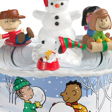 Load image into Gallery viewer, The Peanuts® Gang Let&#39;s Go Sledding! Musical Ornament With Light and Motion
