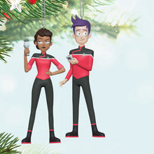 Load image into Gallery viewer, Star Trek™: Lower Decks Ensigns Beckett Mariner and Bradward Boimler Ornaments, Set of 2
