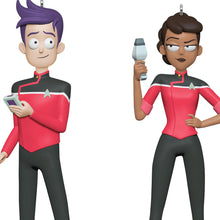 Load image into Gallery viewer, Star Trek™: Lower Decks Ensigns Beckett Mariner and Bradward Boimler Ornaments, Set of 2
