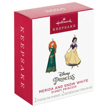 Load image into Gallery viewer, Mini Disney Princess Merida and Snow White Ornaments, Set of 2
