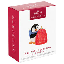 Load image into Gallery viewer, Mini Petite Penguins A Gumdrop Greeting Ornament, 0.86&quot;
