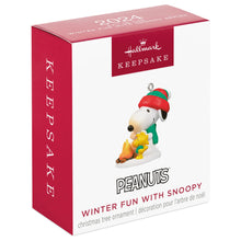 Load image into Gallery viewer, Mini Peanuts® Winter Fun With Snoopy Ornament, 1.02&quot; - 27th in the Winter Fun with Snoopy Series
