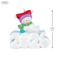 Load image into Gallery viewer, Mini A Snowy 2026 Ornament With Light, 1.25"
