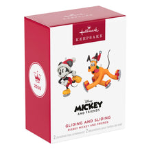 Load image into Gallery viewer, Mini Disney Mickey and Friends Gliding and Sliding Ornaments, Set of 2
