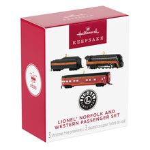 Load image into Gallery viewer, Mini Lionel® Norfolk and Western Passenger Set Ornaments, Set of 3
