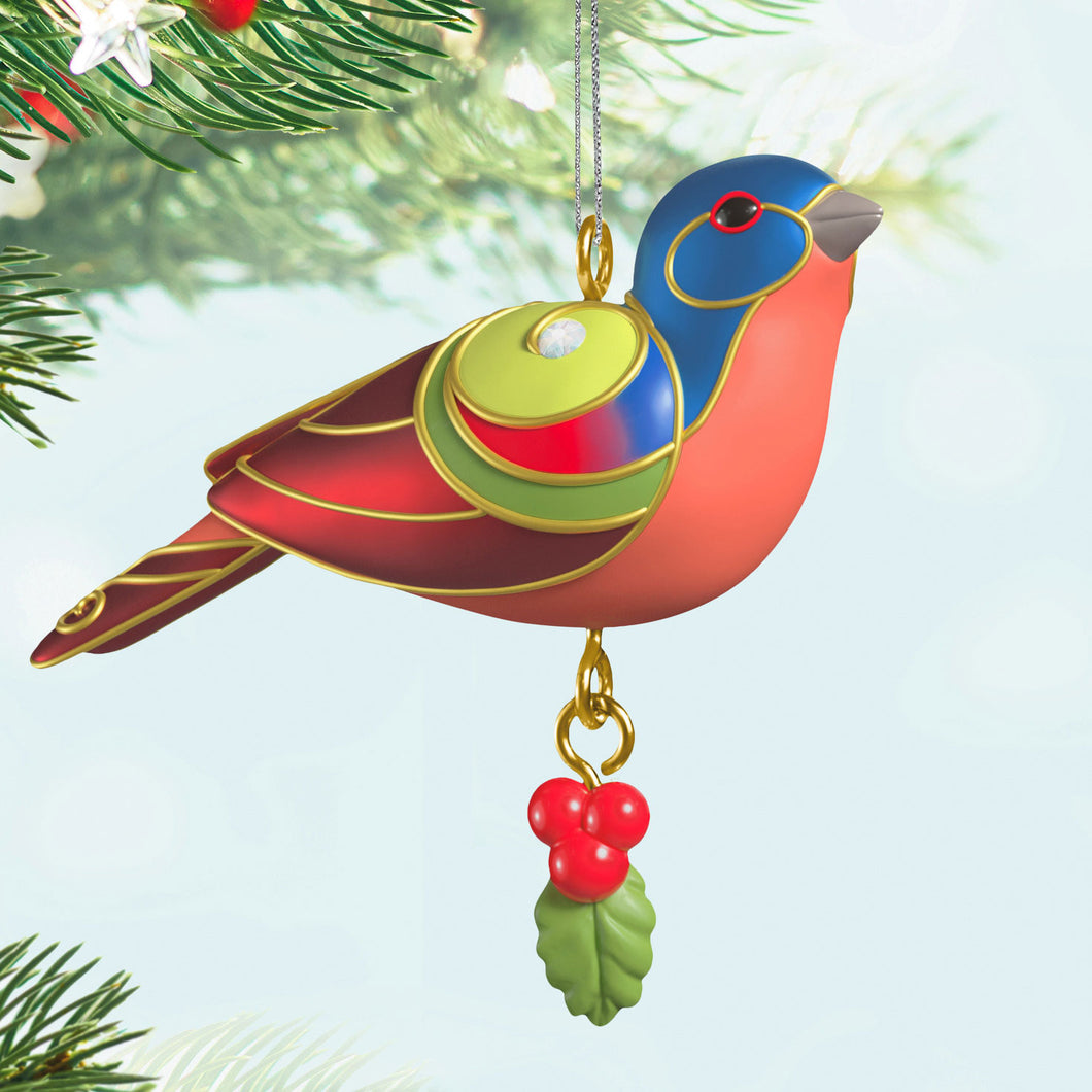 Mini Painted Bunting Ornament, 0.75