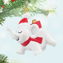 Load image into Gallery viewer, Mini Festive White Elephant Ornament
