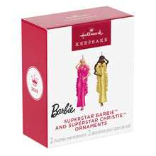 Load image into Gallery viewer, Mini Superstar Barbie™ and Superstar Christie™ Ornaments, Set of 2
