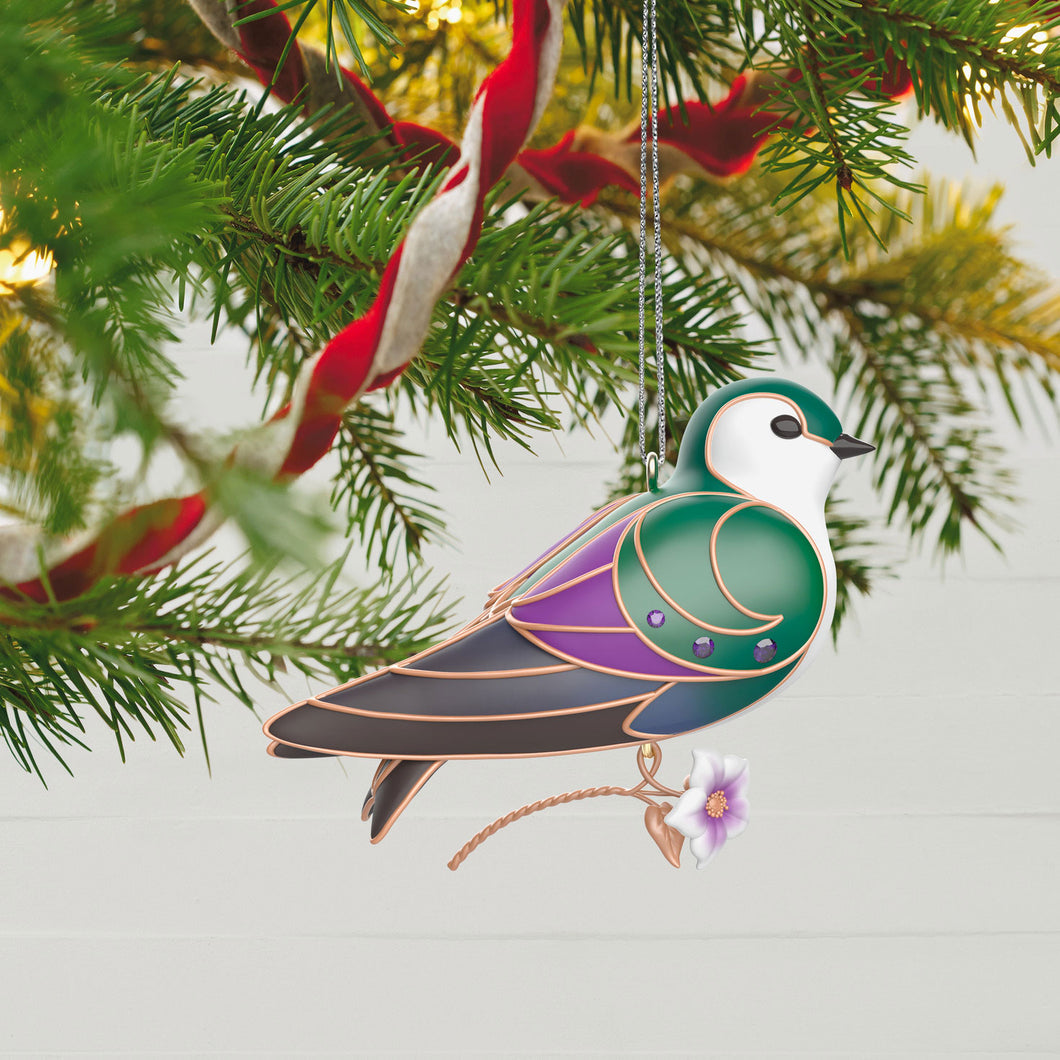 The Beauty of Birds Violet-Green Swallow Ornament- 20th The Beauty of Birds series
