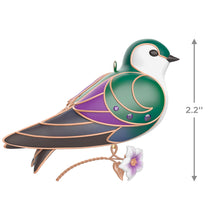 Load image into Gallery viewer, The Beauty of Birds Violet-Green Swallow Ornament- 20th The Beauty of Birds series
