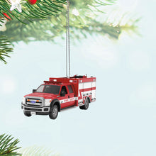 Load image into Gallery viewer, Fire Brigade 2011 Ford F-550 Fire Engine 2024 Ornament With Light -  22nd in the Fire Brigade Series

