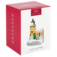 Load image into Gallery viewer, Holiday Lighthouse 2024 Ornament With Light
