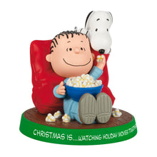 Load image into Gallery viewer, The Peanuts® Gang Christmas Is...Watching Holiday Movies Together Ornament - 3rd in series
