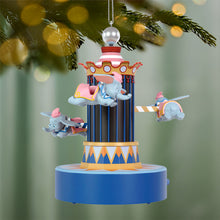 Load image into Gallery viewer, Disney Parks Memories 70 Years of Disneyland Dumbo the Flying Elephant Musical Ornament With Light and Motion - 1st in Disney Park series
