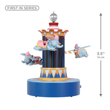 Load image into Gallery viewer, Disney Parks Memories 70 Years of Disneyland Dumbo the Flying Elephant Musical Ornament With Light and Motion - 1st in Disney Park series
