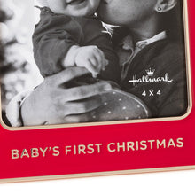 Load image into Gallery viewer, Red Enameled Metal Baby's First Christmas 4x4 Frame
