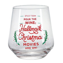 Load image into Gallery viewer, Hallmark Channel Movie Pours Stemless Wine Glass, 16.5 oz.
