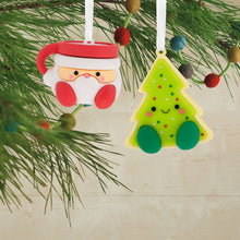 Load image into Gallery viewer, Better Together Santa Milk Mug and Christmas Tree Cookie Magnetic Hallmark Ornaments, Set of 2
