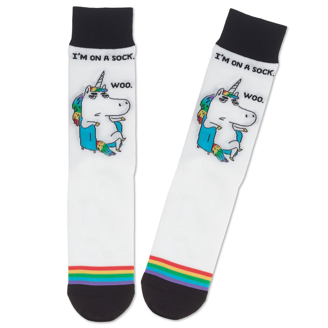 Sarcastic Unicorn Funny Novelty Crew Socks