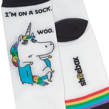 Load image into Gallery viewer, Sarcastic Unicorn Funny Novelty Crew Socks
