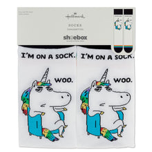 Load image into Gallery viewer, Sarcastic Unicorn Funny Novelty Crew Socks
